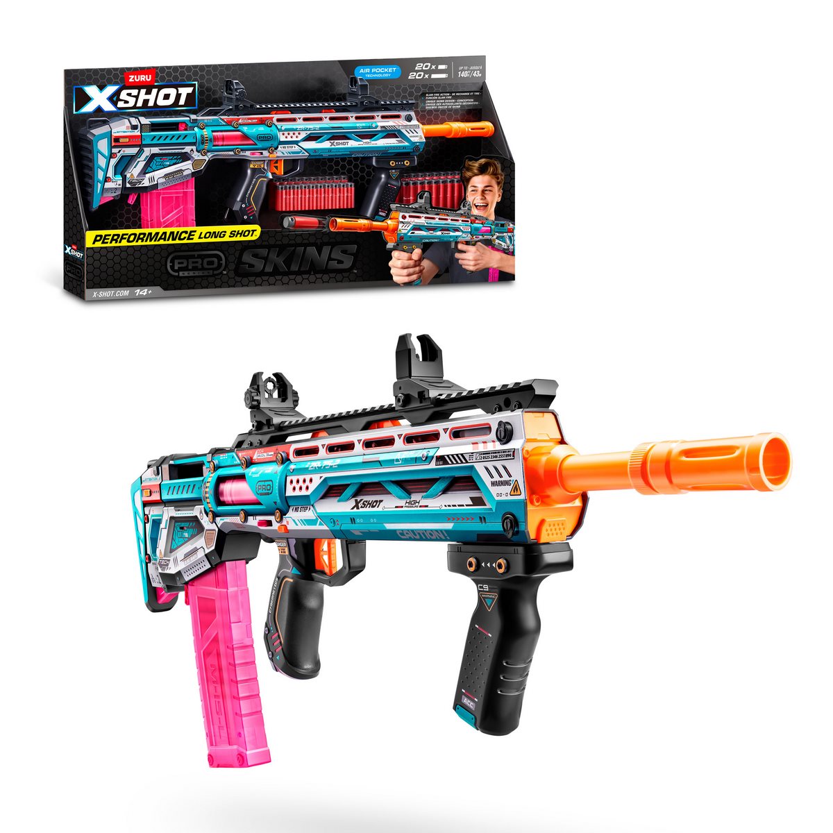 Lanzador Pro Series Sinister X-Shot con cargador y 40 dardos